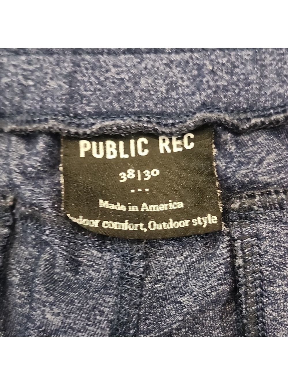 Public Rec Men's All Day Every Day Pant in Heather Navy 38x30 Like New Sweats - Picture 5 of 13